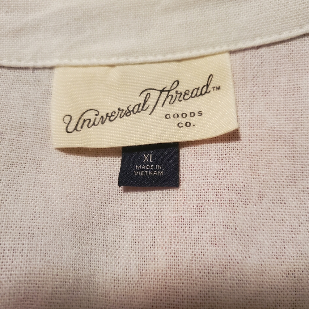 Universal Thread Pullover Lined V-Neck Linen Blen… - image 7